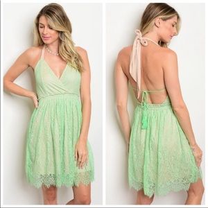 💚Sexy Lacy Mint Color Summer Dress 💚 NWT